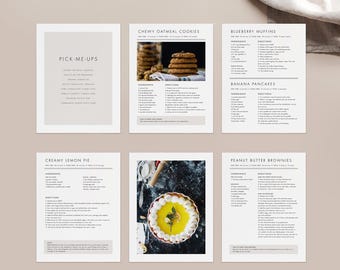 Personalized recipe Template Download Recipe Bundle Editable Recipe Binder Recipe Card Printable Recipe Page Template Templett #21