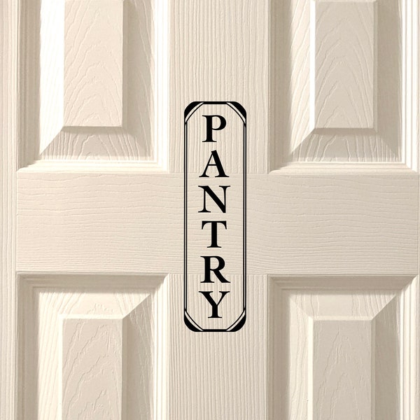 Vertical Pantry door vinyl decal sticker