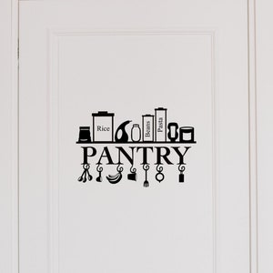 Pantry door vinyl decal sticker