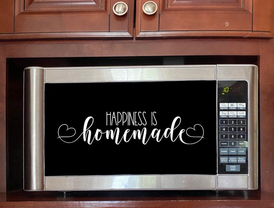 Microwave vinyl decal sticker happiness is homemade decal Etsy.de