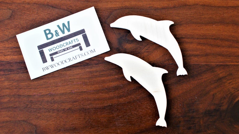 Unfinished Wood Craft Dolphin