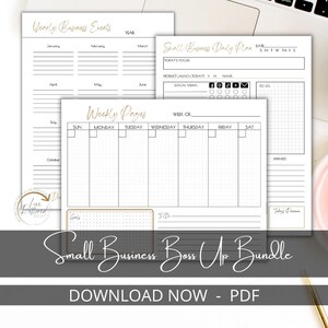Small Business Boss Up Bundle |DOWNLOADABLE | Small Business Organization | Small Business Planner Bundle | Printable