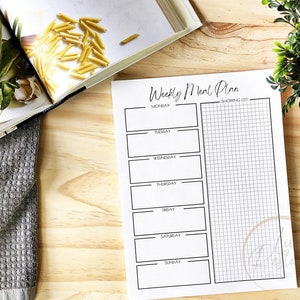 Notepad | Meal Plan | Weekly Menu