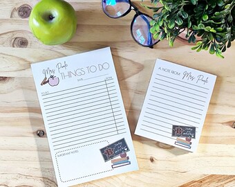 School Personalization Teacher To-Do List | Notepad | To-Do List | Teacher Gift