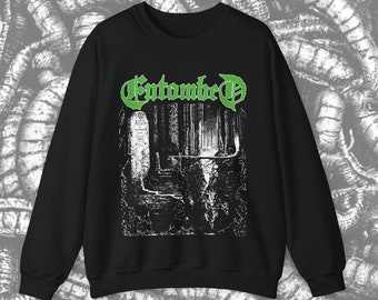 Entombed Crewneck Sweatshirt Left hand path Bolt Thrower Autopsy Venom Carcass Deicide Morbid Angel Obituary Death Mortician Cannibal Corpse