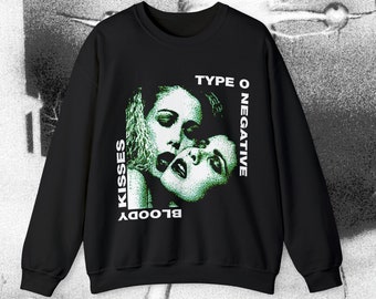 Suéter Bloody Kisses Love You To Death Goth Metal Rock música gótica Peter Steele Tipo O negativo