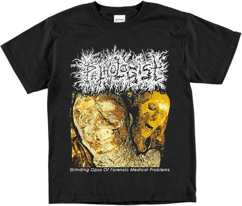 Pathologist Tee Carcass Rottrevore Death Metal Morgue Carnage Meat