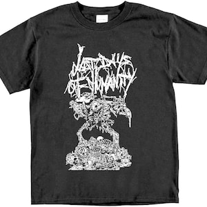 May include: Black t-shirt with a white graphic of a skeletal figure and the text "Last Days of Humanity".