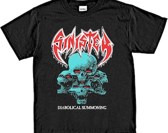 Sinister Tee Entombed Bolt Thrower Autopsy Venom Carcass Suffocation Deicide Morbid Angel Obituary Mortician Cannibal corpse Immolation