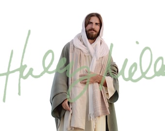 Cut out of Jesus Christ/Savior Digital Backdrop/Background on Beach/Shoreline/Ocean for Photography Composites