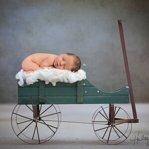 Antique/Vintage Wagon Newborn Digital Background/Backdrop Green Wagon Photograph Prop - Instant Download
