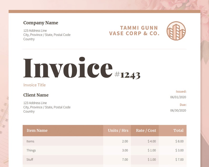 Jewelry Invoice Template