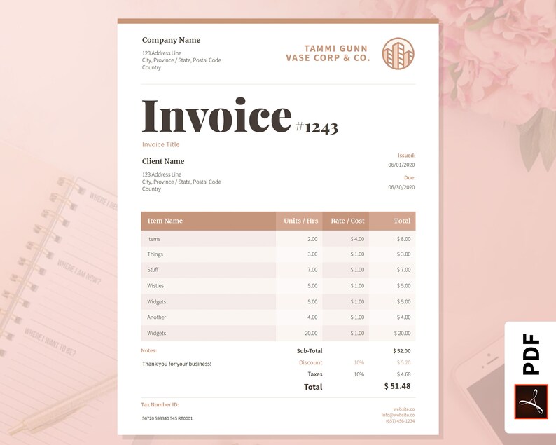 Jewelry Invoice Template