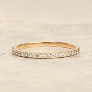 Natural Diamond Eternity Band, Eternity Ring, Wedding Band, Stackable Ring, Anniversary Ring, Yellow Gold
