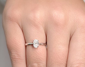 Oval Diamond Ring, Oval Engagement Ring, Diamond Engagement Ring, Oval Cut Diamond Ring, Diamond Wedding Ring, 14k Gold Natural Diamond Ring