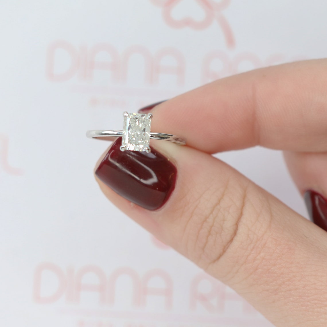 elongated radiant cut diamond ring elongated radiant cut diamond ring