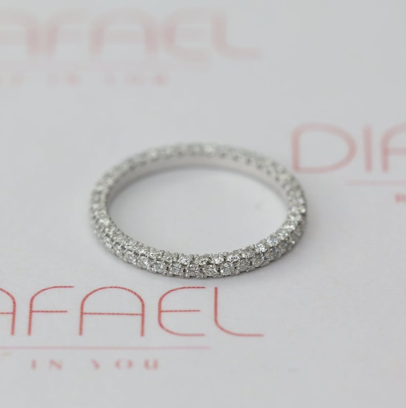 1 Carat Eternity Wedding Band, Diamond Wedding Eternity Ring, 2 1 Carat Eternity Wedding Band, Diamond Wedding Eternity Ring, 2