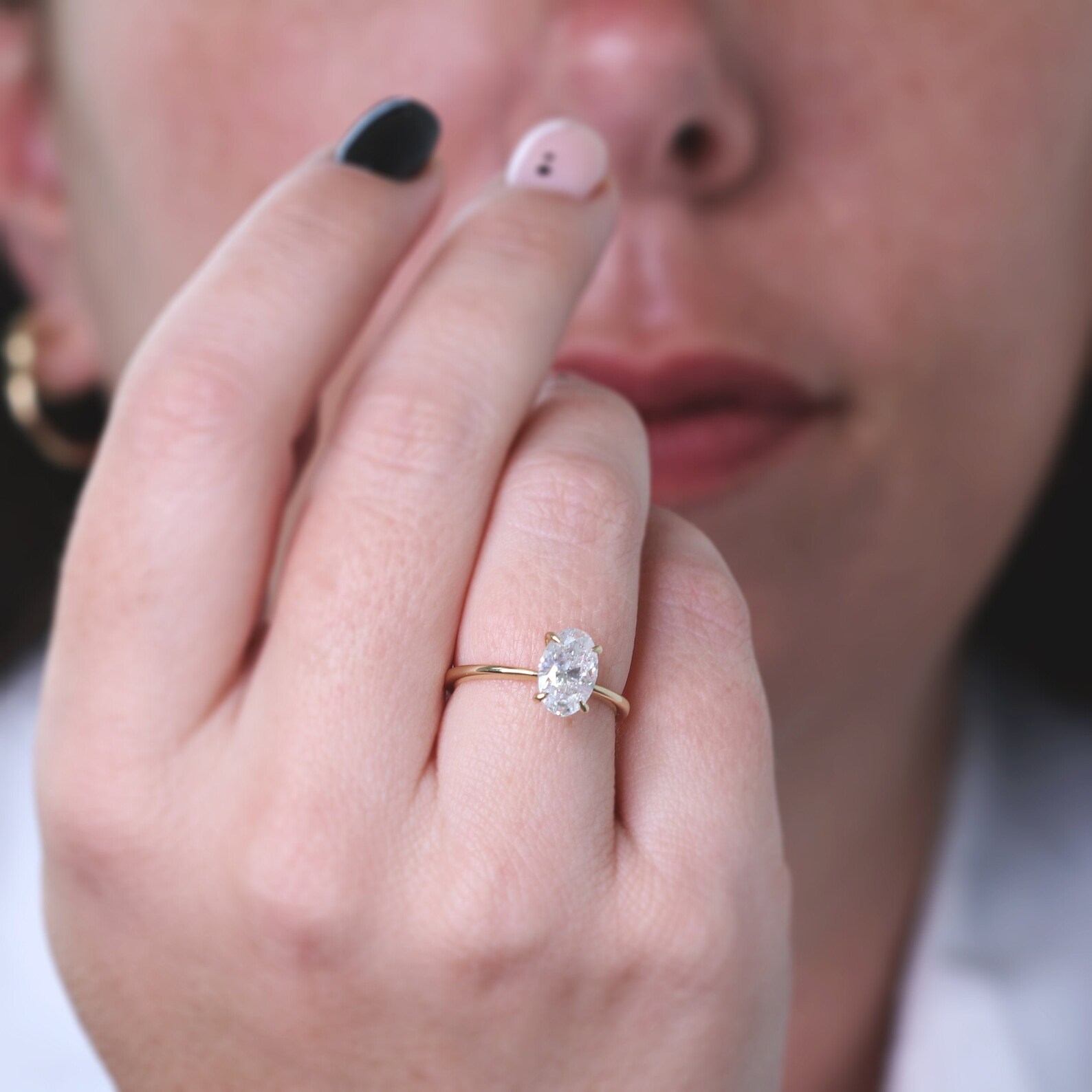 How Much Is A 1.5 Carat Diamond Engagement Ring 1.5 Carat Oval Diamond Engagement Ring Genuine Natural | Etsy
