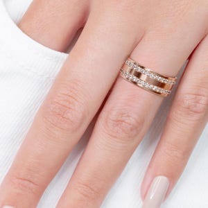 14k Rose Gold Diamond Band, Designer Jewelry, Unisex Diamond Wedding Band, Natural Diamond Band, Stackable Diamond Ring, Round Diamond Ring