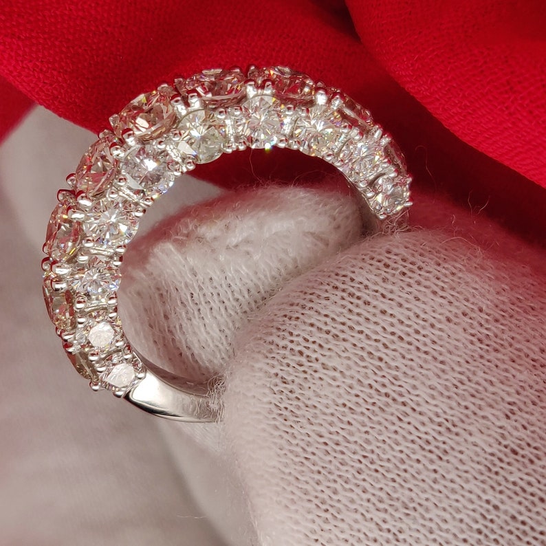 Half Eternity Band Half Eternity Wedding Band Eternity Ring Etsy