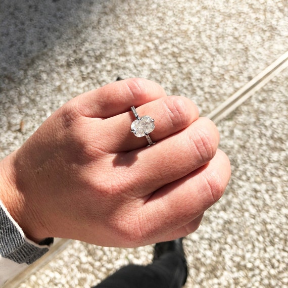 White gold cushion cut ring clearance