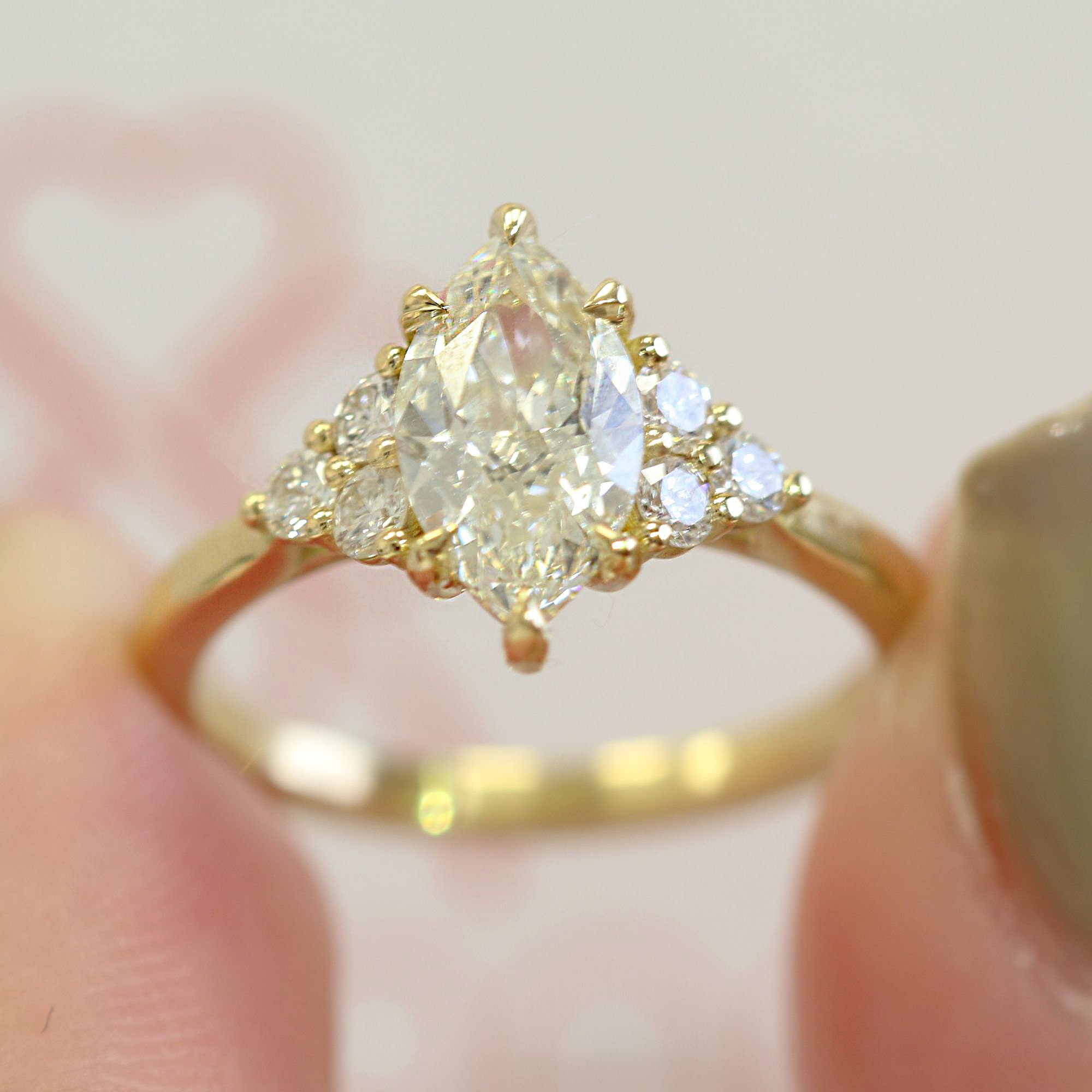 Marquise Cut Diamond Ring Marquise Diamond Engagement Ring Art