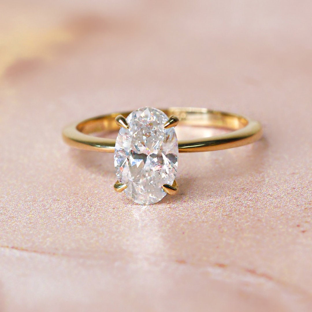 Diamond Solitaire Engagement Ring 1 ct tw Oval-cut 14K Yellow Gold (I2/I) |  Jared