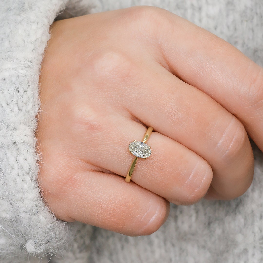 Dainty oval engagement rings sale