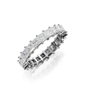 2.2 Carat Diamond Ring, Natural Diamond Ring, Eternity Wedding Band, Princess Cut Diamond Band, Diamond Eternity Ring, 14k Gold Wedding Ring