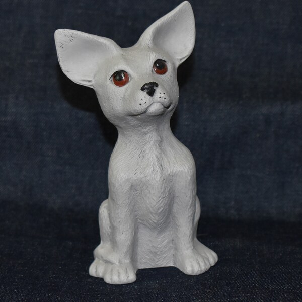 Handsome Chihuahua dog made from the Mt St Helen's ash eruption in 1980