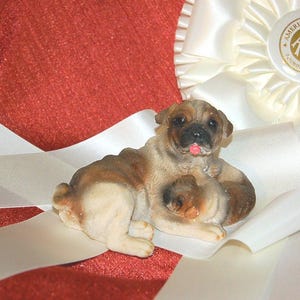 Pug mother with Baby, detailed and lifelike