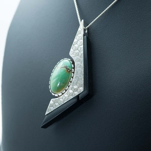 Axis Point | Manassa-turkos och sällsynt Wyoming Black Jade | Unik i sitt slag