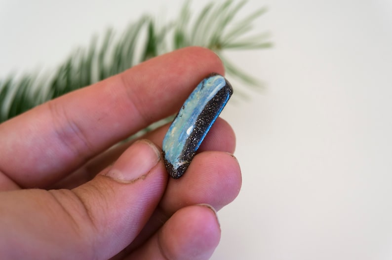 Lapidary Shop Freeform Natural Boulder Opal Cabochon Jewelry Supply 17.1 ct Natural Australian Opal Handmade in Oregon USA