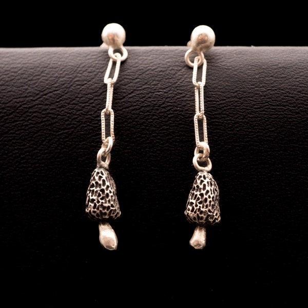 Meadowlark Mushroom Charm Earrings - Sterling Silver main image 0