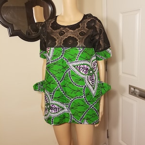 Ankara Tunic Dress,  African Paint Dress,  Cotton Dress,  Tunic Dresses Bohemian Dress