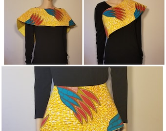 Ankara Peplum Belt, Ankara Peplum Skirt, African Peplum Belt, African Peplum Skirt