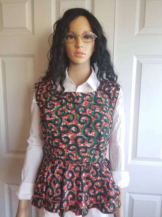 Ankara double sales peplum tops