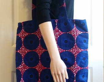 Large Ankara Tote bag, large African Print Handbag, African print Tote, Fabric Tote Handbag