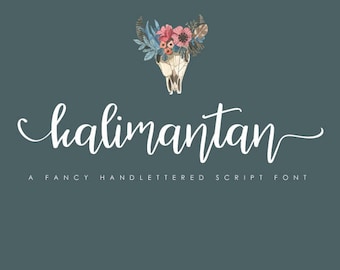 Digital font Calligraphy Handwritten Script Wedding Watercolor Instant Download fonts Monogram Embriodery font Kalimantan
