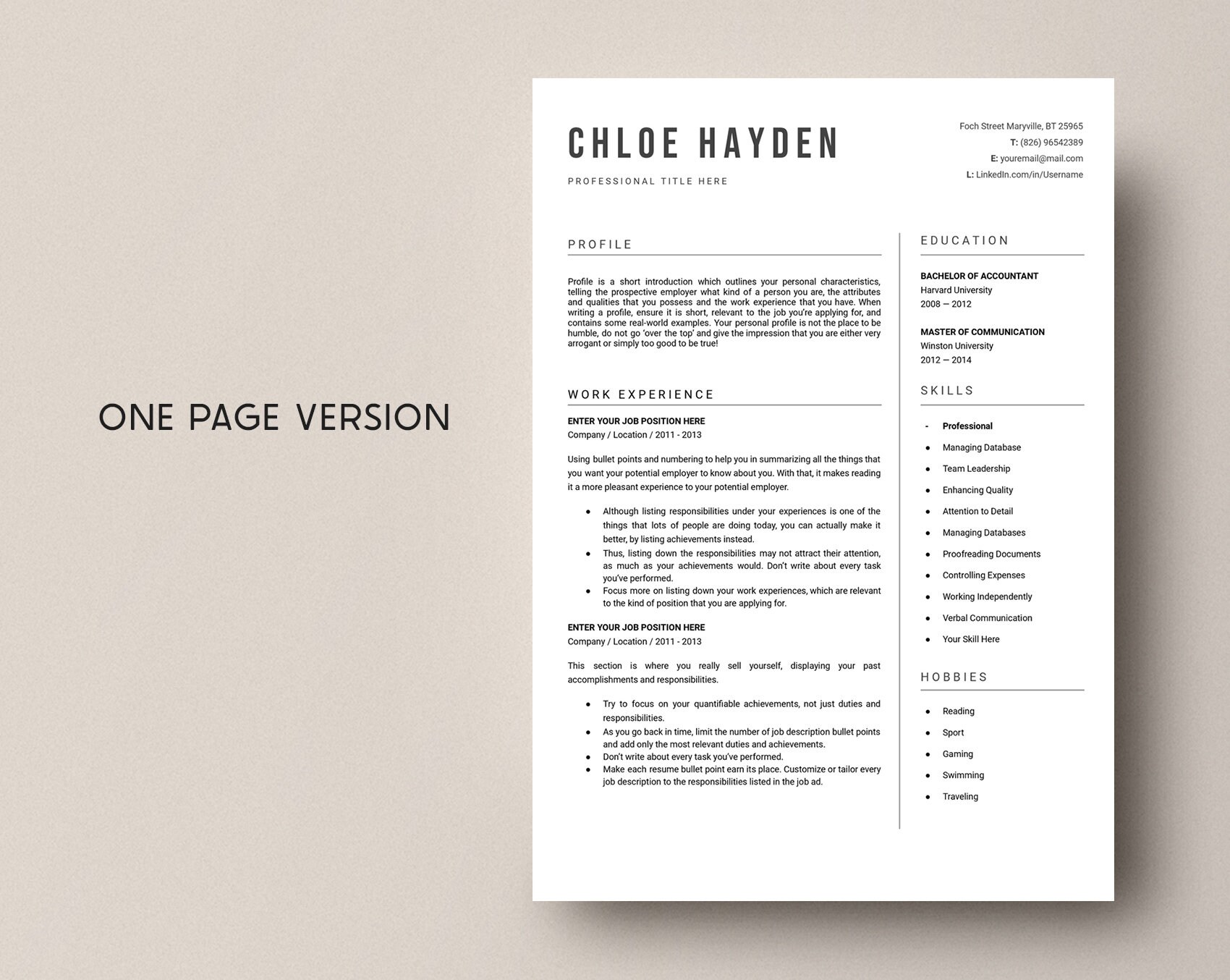 Google docs resume template design - creativefery