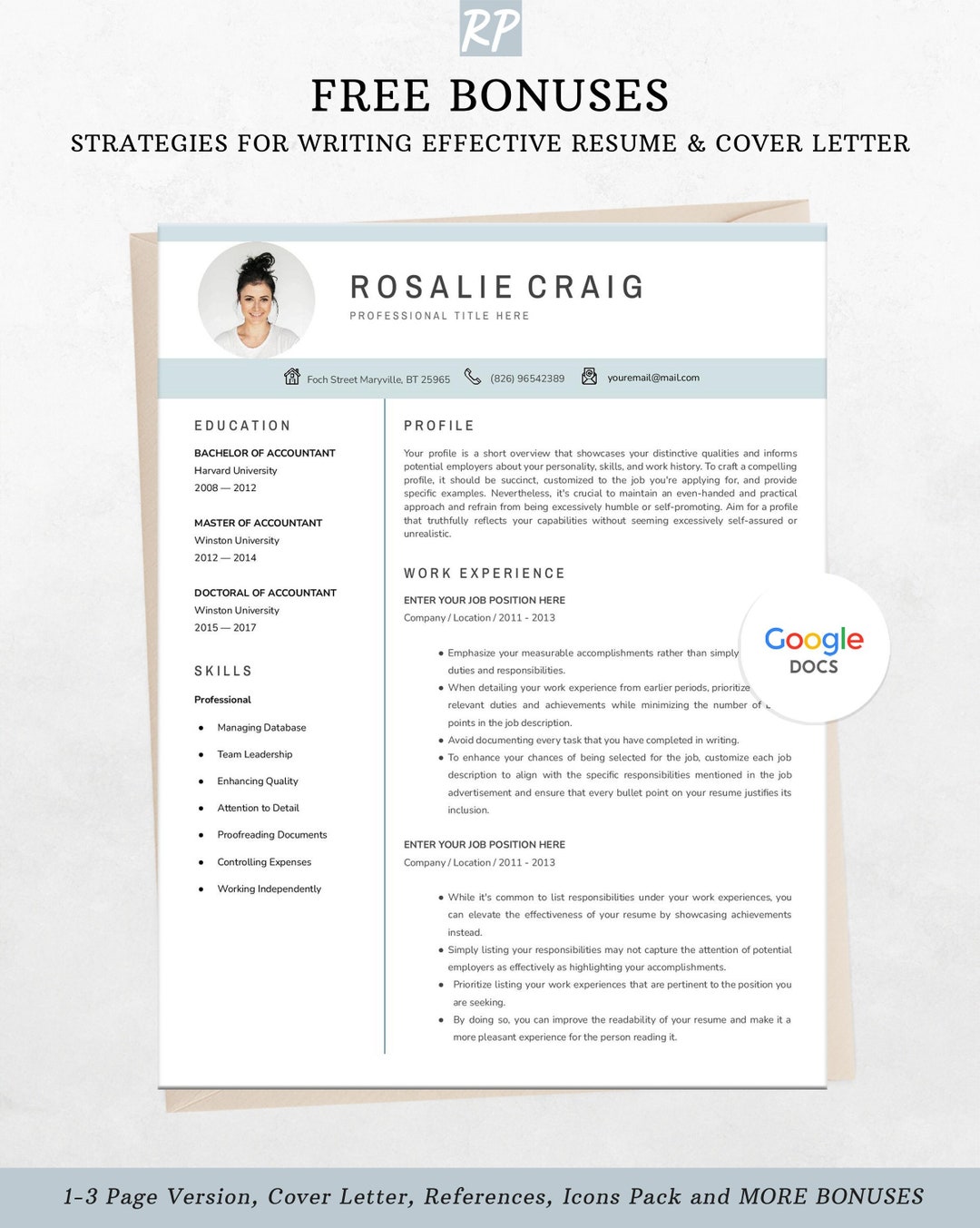 Modern Resume Template for Google - Il 1080xN.5581379497 A4l9 