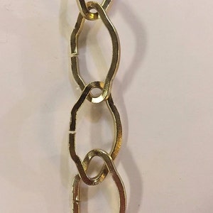 Brass Gothic Chain Chandelier Chain Link Bright Gold Color