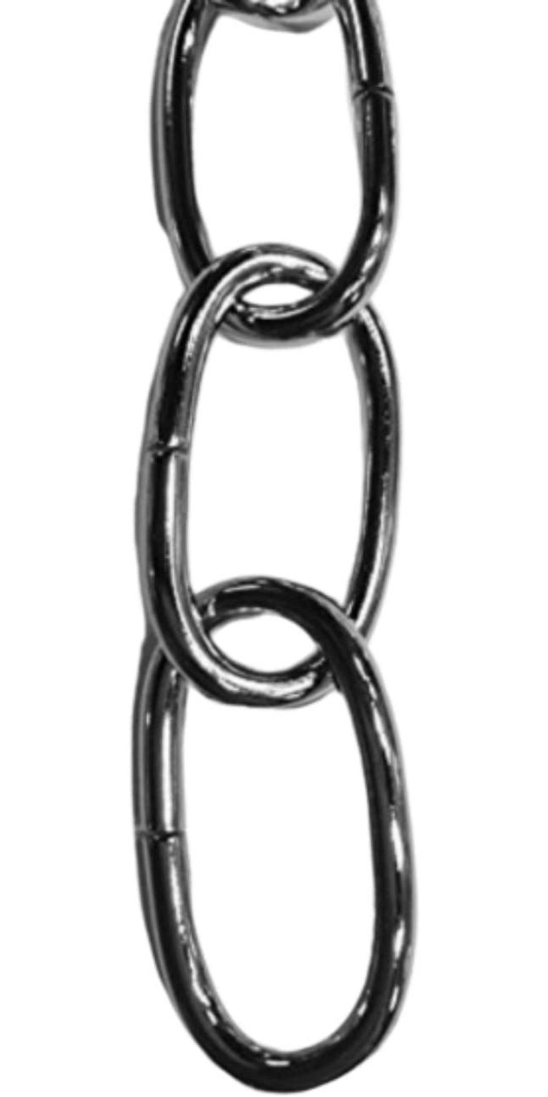 3' Polished Chrome 8 GA Oval Chandelier Chain Sidecut Decorative
