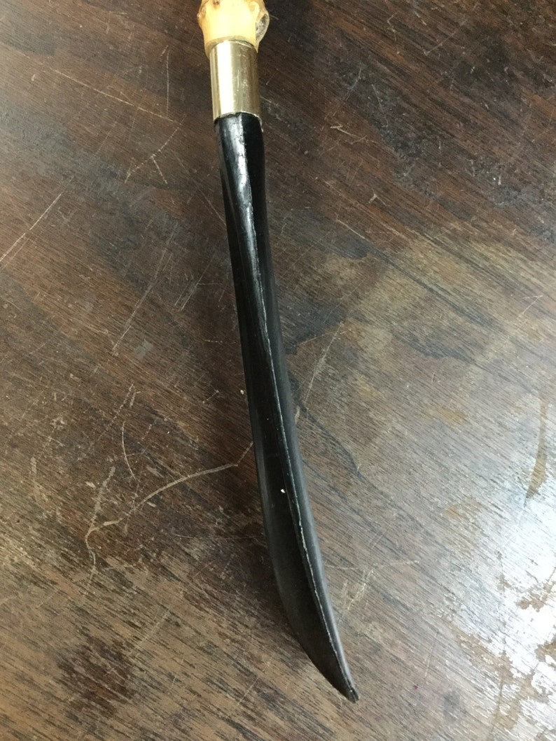 Black Horse Head and Bamboo Handle Shoe Horn