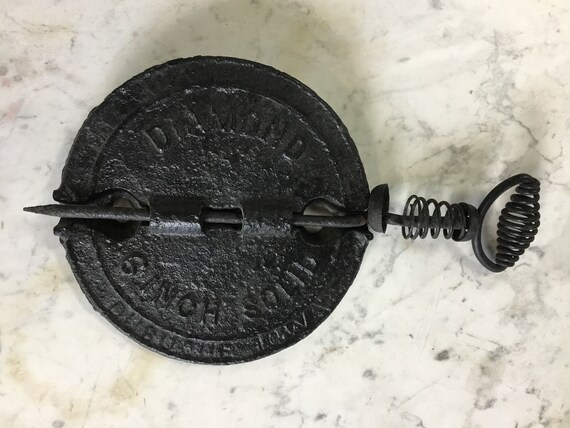 Vintage Diamond 6 In Solid Cast Iron Wood Stove Damper Etsy