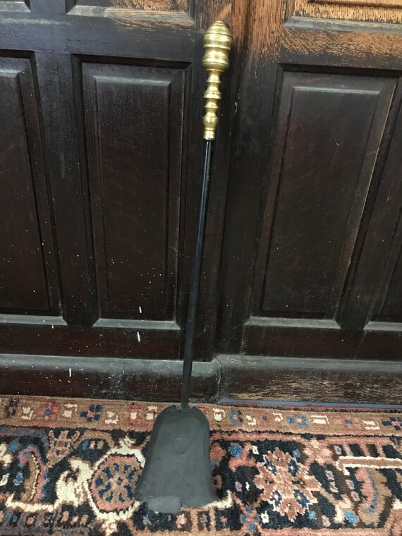 Cast Iron Brass Handles Fireplace Tools Etsy