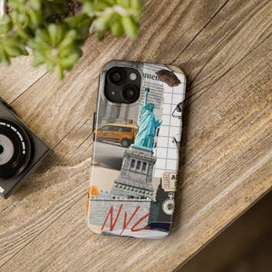 New York City Collage-telefoonhoesje I NYC-ontwerp I Reiscadeau I iPhone-hoesje I Telefoonbescherming I Trendy accessoire I iPhone-hoesje I Reizen