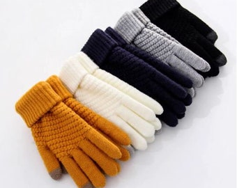 AM/_ CUTE WOMEN GIRL AUTUMN WINTER WARM GLOVES OPEN FINGER COVER SOFT MITTEN NICE