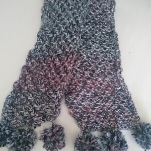 Pink Pom Scarf