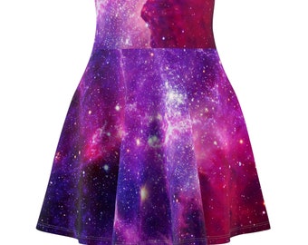 Damen Galaxy Skater Rock